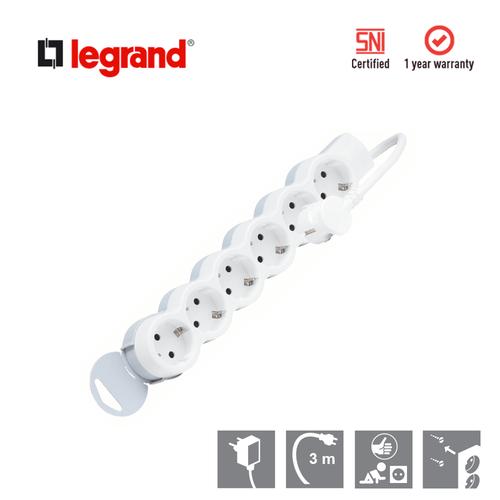 [EZM.7200128] Legrand Stop Kontak Multi Outlet 6 Socket - Kabel 3 M