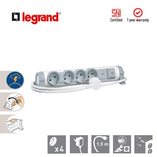 [EZM.7200132] Legrand Stop Kontak Anti Petir (Surge Protect) 4 Socket - Kabel 1,5 M