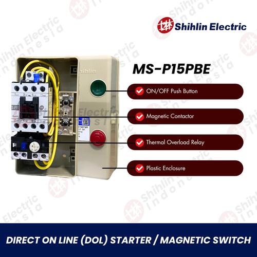 [EZM.1050002] DOL Starter / Magnetic Switch MS-P15PBE 9A 220V / 380V Shihlin