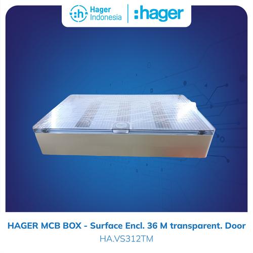 [EZM.7600108] Hager box mcb 36 Group Outbow Transparant - VS312TM