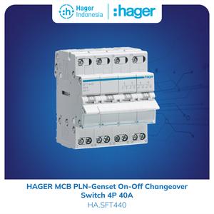 [EZM.7600114] Hager Changeover Switches COS 4P 40a Change Over Genset - SFT440