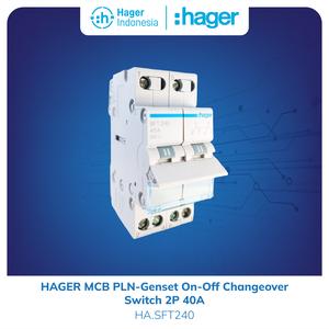[EZM.7600116] Hager Changeover Switches COS 2P 40a Change Over Genset - SFT240