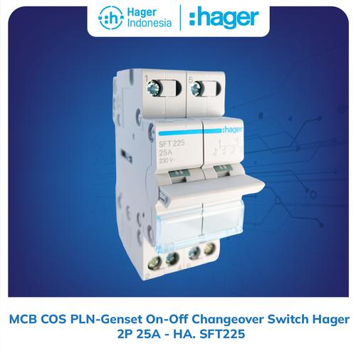 [EZM.7600117] Hager Changeover Switches COS 2P 25a Change Over Genset - SFT225