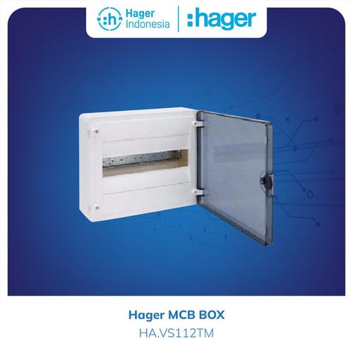 [EZM.7600129] Hager Box MCB 12 Group Outbow Transparant - VS112TM