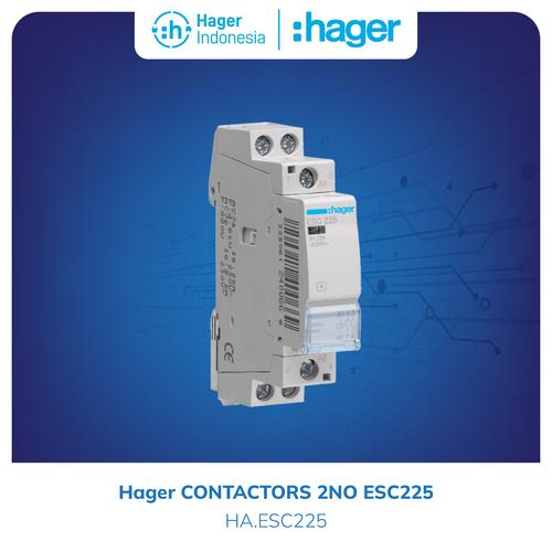 [EZM.7600134] Hager Contactor ESC225 25a 25 ampere 2NO AC1 230VAC 50HZ - Kontaktor