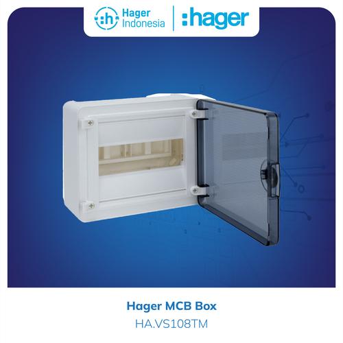 [EZM.7600139] Hager Box MCB 8 Grup Outbow Transparant - VS108TM