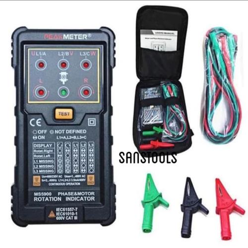 [EZR.3600006] Peakmeter PM5900 3 three phase rotation indicator Peak Meter PM 5900 / MS5900 pengukur indikator rotasi arus 3 Fasa Phase Sequence Original