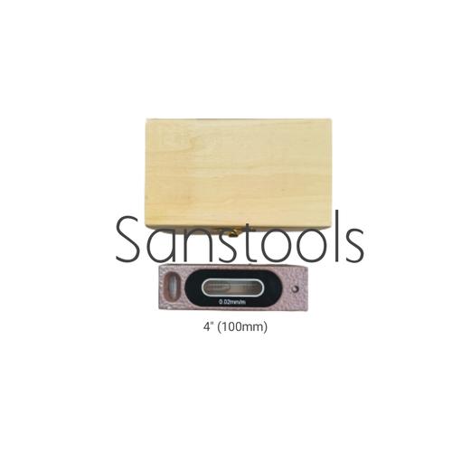[EZR.3600027] Waterpass mesin 100 x 0.02 blok flat precision level 4" (100mm) Murah