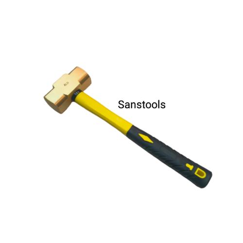 [EZR.3600038] palu Kuningan 4LB 2kg / full Brass hammer 2 kg 4 LB gagang fiber murah
