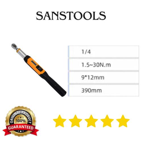 [EZR.3600064] Display Digital Torque wrench 1/4 1.5-30Nm Kunci torsi Digital 30Nm