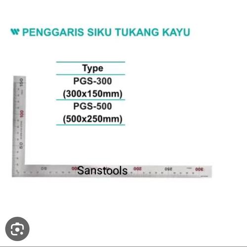 [EZR.3600086] Pasekon / Siku tukang kayu / Penggaris siku stainless steel murah