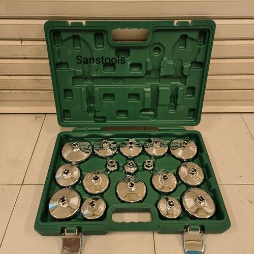 [EZR.3600109] 17pcs kunci oil filter set mangkuk / pembuka filter oli mobil motor