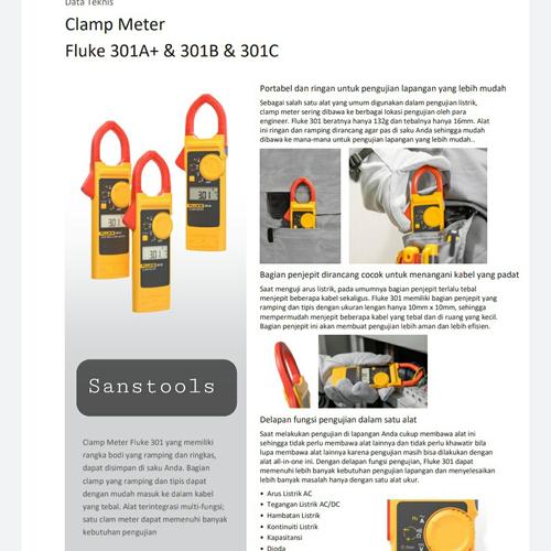 [EZR.3600142] Fluke 301A+ Digital Clamp meter Original Tang ampere AC 400a 301A