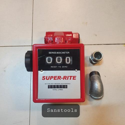 [EZR.3600178] SUPER-RITE Flowmeter 3 digit 1" Domax Flow Meter meteran solar murah