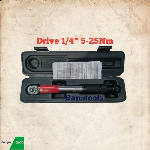 [EZR.3600256] Momen / Torque wrench / Kunci torsi 1/4" 5-25NM 5-25N.M moment murah