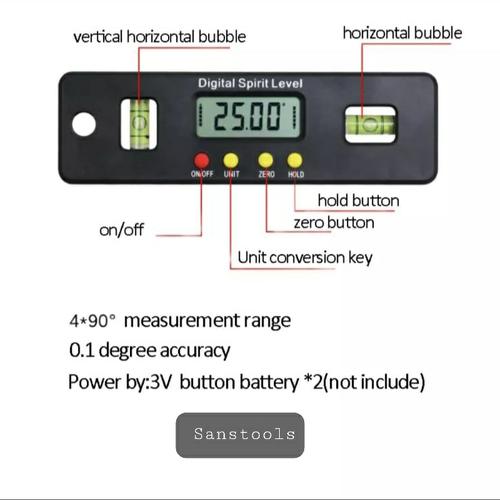 [EZR.3600277] waterpass digital 8" Spirit level protractor pengukur sudut kemiringan