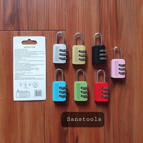 [EZR.3600300] Gembok koper angka 3 digit / gembok kode kombinasi travel mini padlock