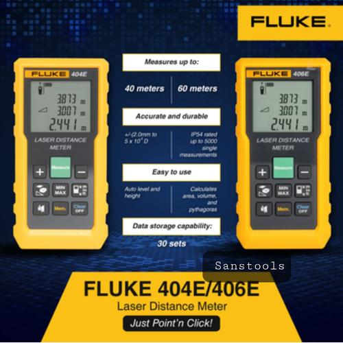 [EZR.3600306] Fluke 404E distance laser meter 40 meter 40m 404 E meteran digital ori