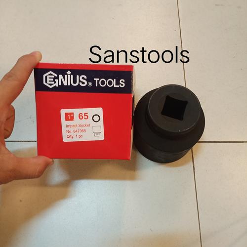 [EZR.3600360] Genius impact socket drive 1" x 65mm mata sock hitam 65 mm sok germany