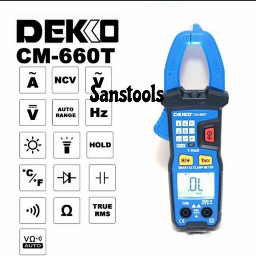 [EZR.3600543] Dekko CM-660T Digital smart ac clamp meter true RMS 600a Deko CM660T