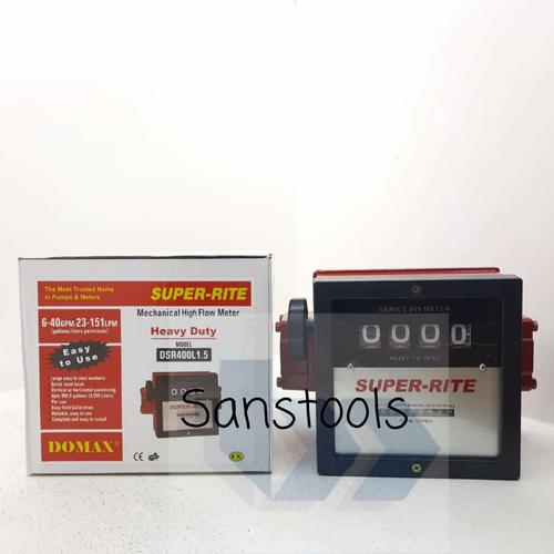 [EZR.3600556] SUPER-RITE Flowmeter Domax 4 digit Flow meter meteran solar 1,5" murah