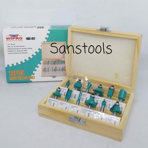 [EZR.3600598] Router bits set wipro RBS012 mata mesin profil trimmer kit original