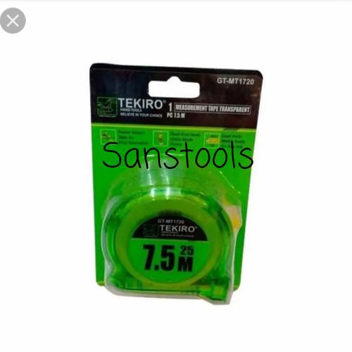 [EZR.3600734] Meteran tekiro 7,5m Measuring tape 7,5 m meter transparan GT-MT1720