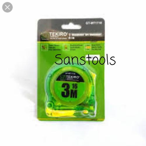 [EZR.3600736] Meteran tekiro 3m Measuring tape 3 m meter tukang transparan GT-MT1718