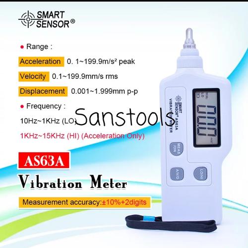 [EZR.3600774] Smart Sensor AS63A Vibration meter AS-63A vibrasi tester getaran Ori