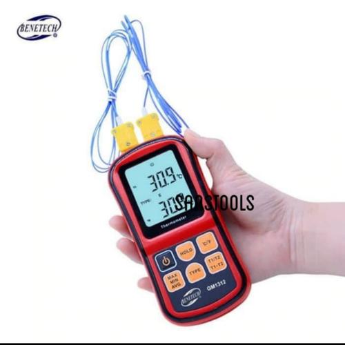 [EZR.3600793] Benetech GM1312 dual input thermometer thermocouple termometer J K Ori