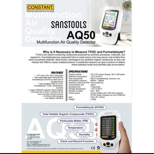 [EZR.3600826] Constant AQ50 multifunction air quality detector AQ-50 deteksi udara