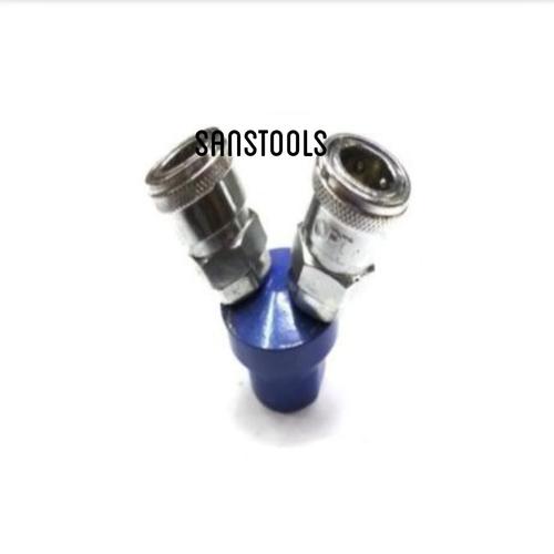 [EZR.3600875] 2 way coupler 1/4" joint touch kopler dua cabang untuk compressor
