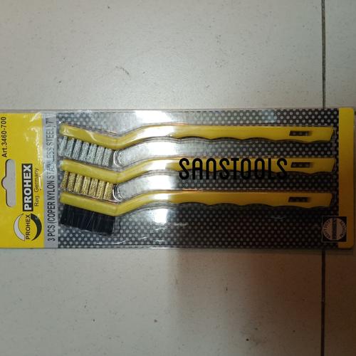 [EZR.3600893] sikat kawat set 3pcs Prohex 3460-700 7" murah brush kerja model gigi