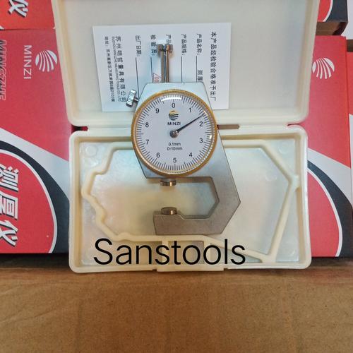 [EZR.3600950] Dial thickness gauge manual 0-10mm tes alat ukur ketebalan logam murah