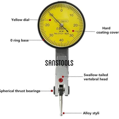 [EZR.3600964] Mini Dial indicator 0-0.8mm indikator Versi murah Mitutoyo 513-404