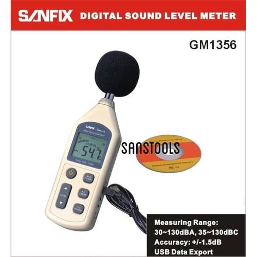 [EZR.3600986] Sanfix GM1356 digital sound level meter usb with data logger GM-1356