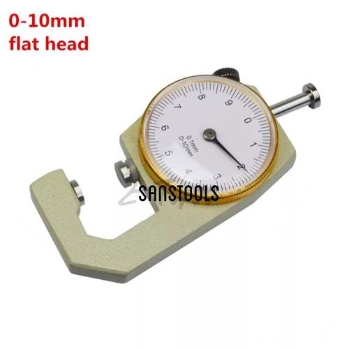 [EZR.3600997] jarum dial thickness gauge 0-10mm flat head gage murah ukur ketebalan