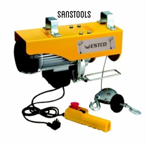 [EZR.3601032] Wetsco PA600A mini electric hoist winch 600kg katrol seling listrik