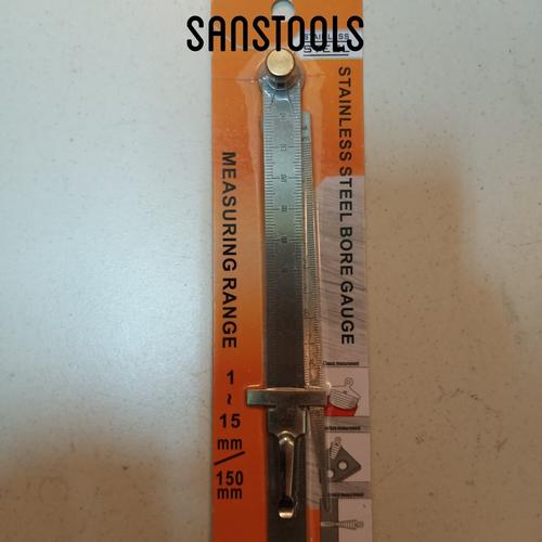 [EZR.3601073] Tapper gauge + mistar 15cm 150mm penggaris lancip murah model SK700S