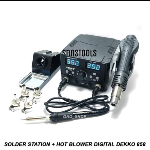 [EZR.3601100] Dekko 858 Soldering station + hot blower air heater solder uap panas