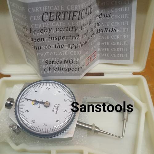[EZR.3601169] Dial Thickness gauge gage 0-10mm Curved tip alat ukur ketebalan pipa