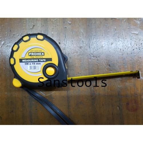 [EZR.3601287] Meteran 5M Prohex bodi karet 3420-022 measuring tape 5 M meter 5mtr