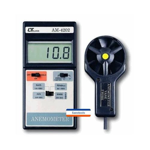 [EZR.3601576] LUTRON AM-4202 digital fan anemometer AM4202 alat ukur kecepatan angin