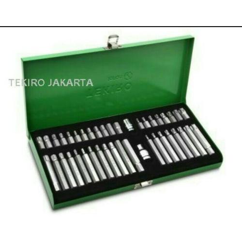 [EZR.3601593] Tekiro bit set 42pcs mata kunci sock L bintang star hex spline JAPAN