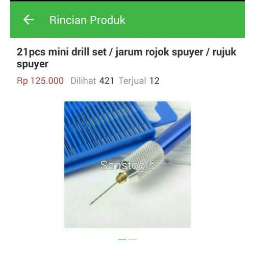 [EZR.3601631] 21pcs mini drill LYK / mata bor jarum rujuk spuyer ngerujuk carbulator
