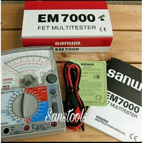 [EZR.3601643] SANWA EM-7000 ANALOG MULTIMETER MULTITESTER MANUAL EM7000 ASLI