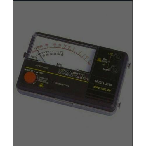 [EZR.3601665] KYORITSU 3165 analog insulation tester megger manual 500V ASLI 100%