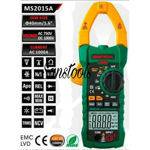[EZR.3601765] MASTECH MS2015A digital clamp meter AC1000A TANG AMPERE ASLI