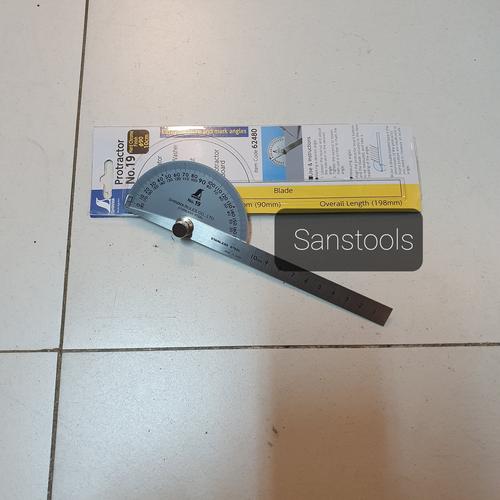[EZR.3601941] protractor / penggaris busur derajat SHINWA NO 19 JAPAN ORIGINAL