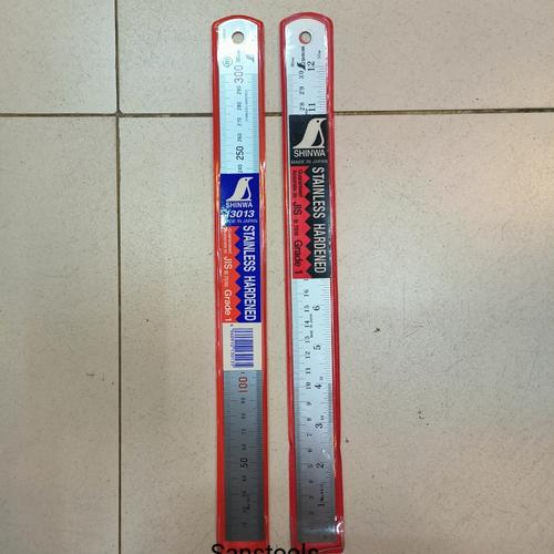 [EZR.3601988] penggaris stainless steel / penggaris SHINWA 30CM JAPAN